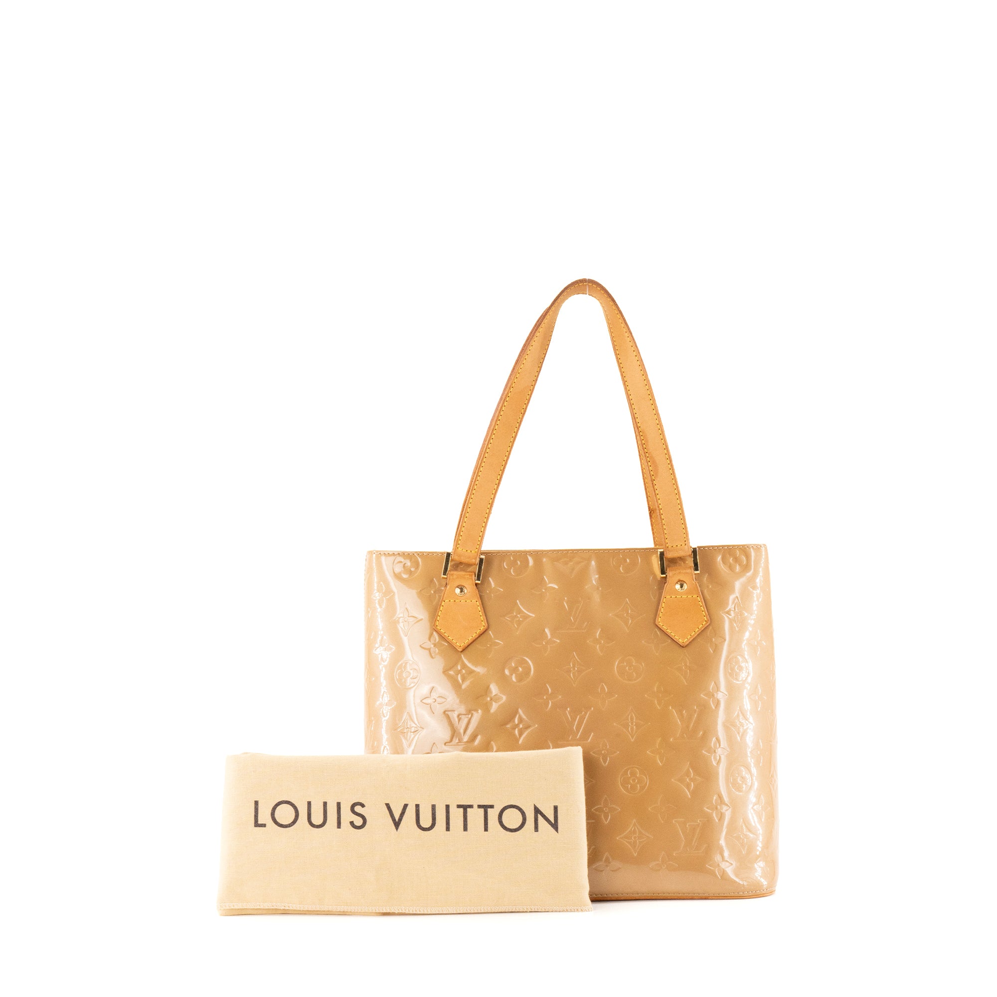 LOUIS VUITTON - Sac à main Houston Louis Vuitton en cuir verni moutarde