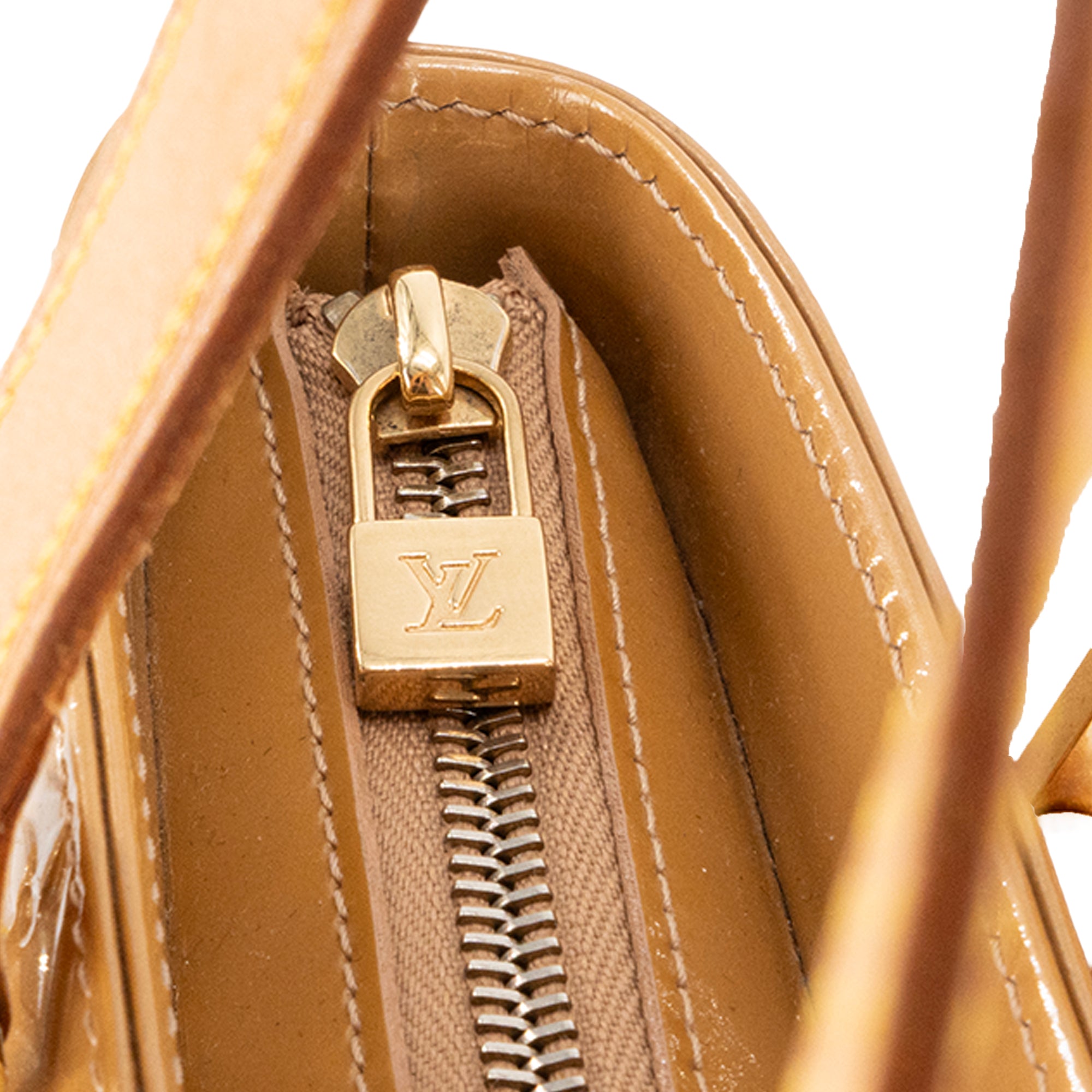 LOUIS VUITTON - Sac à main Houston Louis Vuitton en cuir verni moutarde