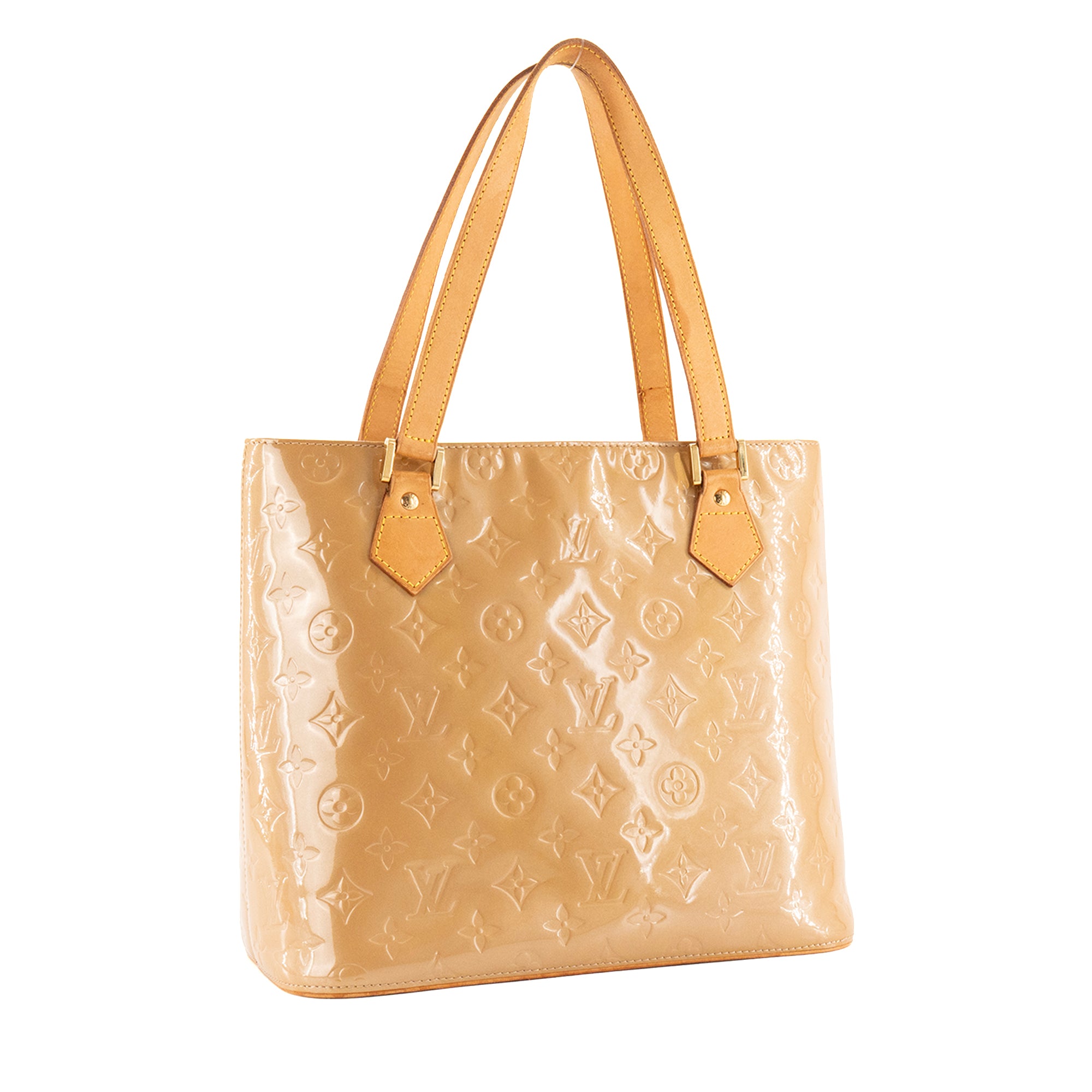 LOUIS VUITTON - Sac à main Houston Louis Vuitton en cuir verni moutarde