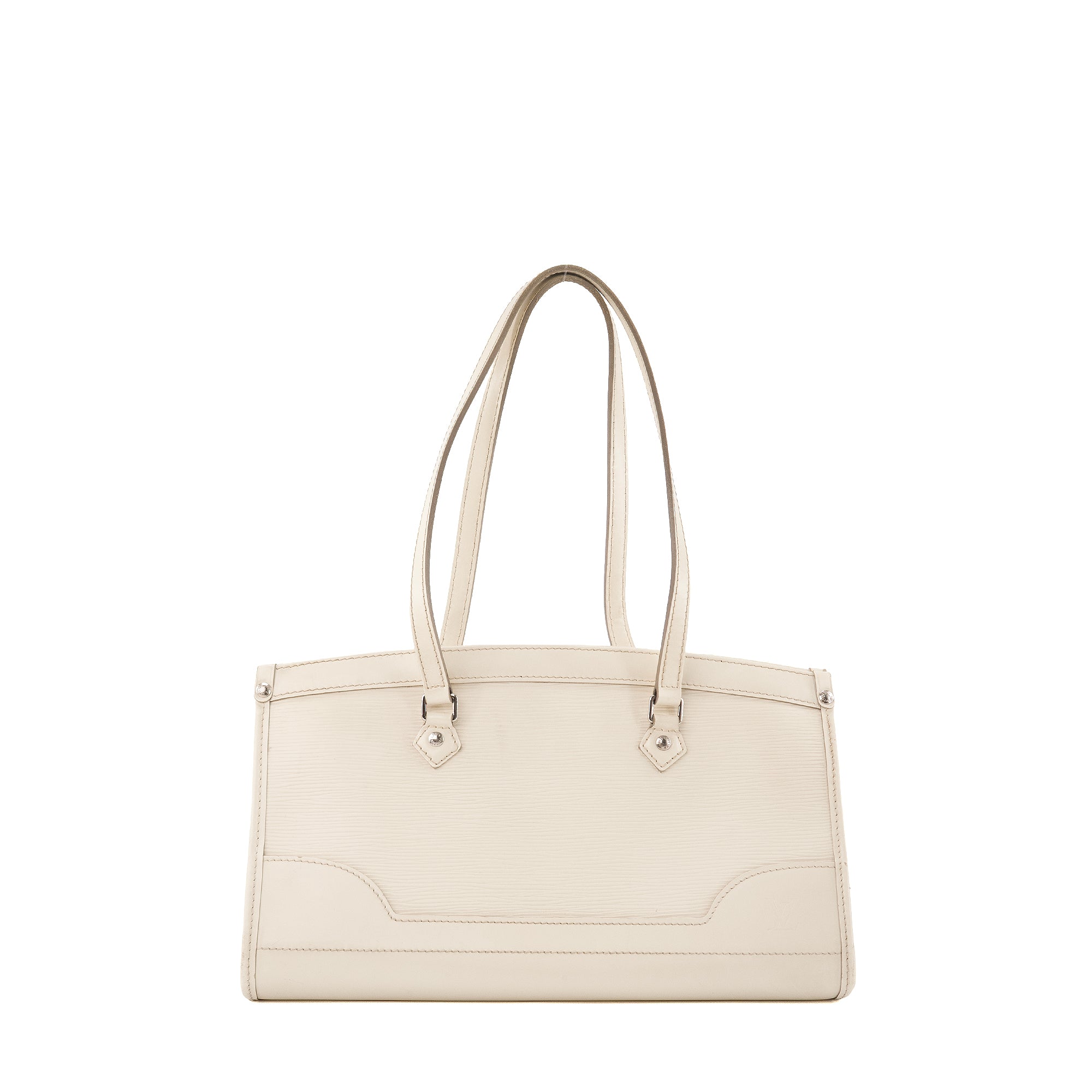 LOUIS VUITTON - Sac à main Madeleine Louis Vuitton en cuir épi ivoire vintage