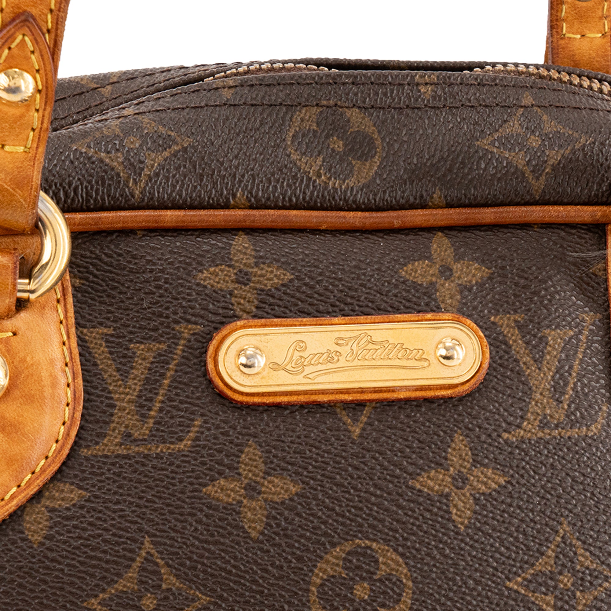LOUIS VUITTON - Sac à main Montorgueil Louis Vuitton en toile enduite monogrammée marron