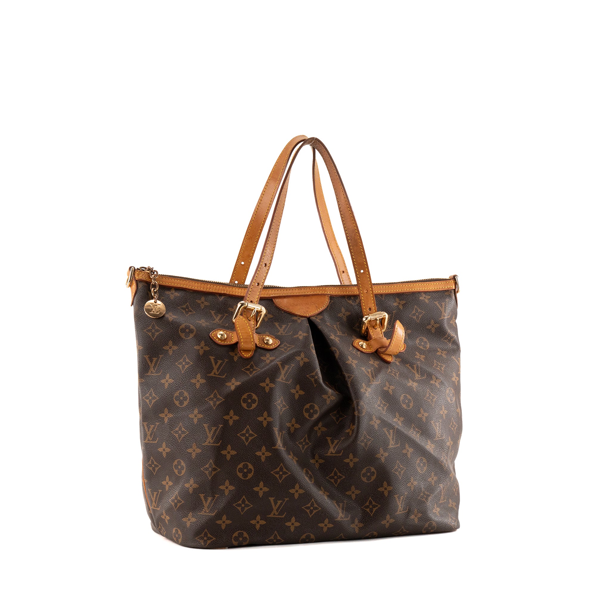 LOUIS VUITTON - Sac à main  Palermo Louis Vuitton en toile enduite monogrammée vintage
