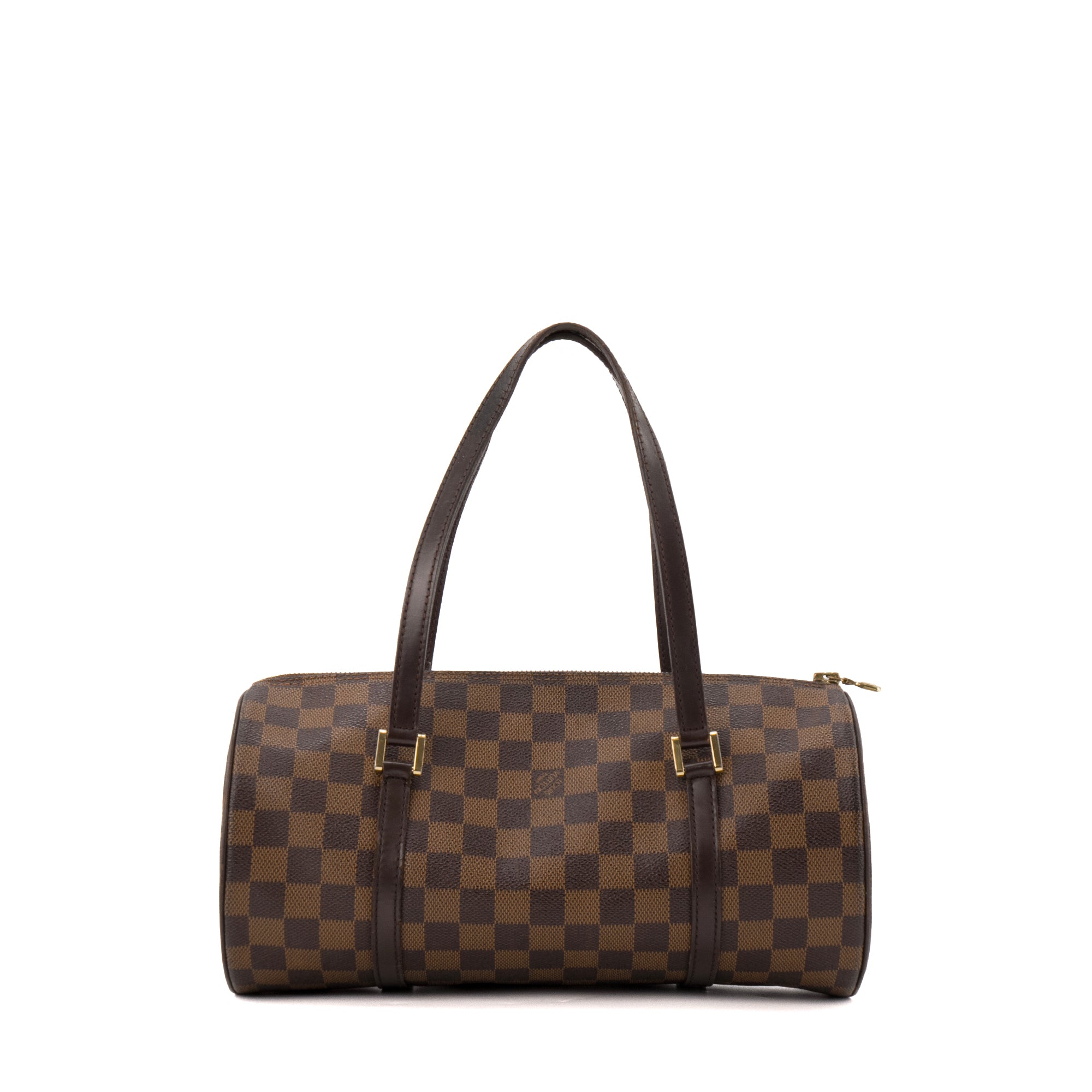 LOUIS VUITTON - Sac à main Papillon Louis Vuitton en toile damier ébène vintage