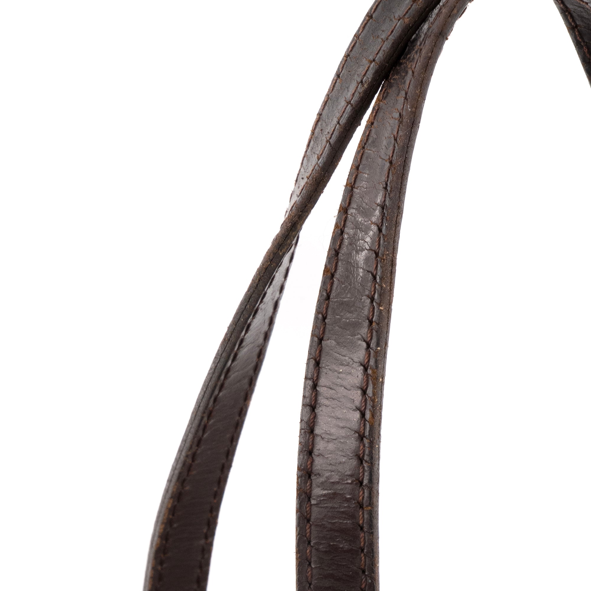 LOUIS VUITTON - Sac à main Papillon Louis Vuitton en toile damier ébène vintage