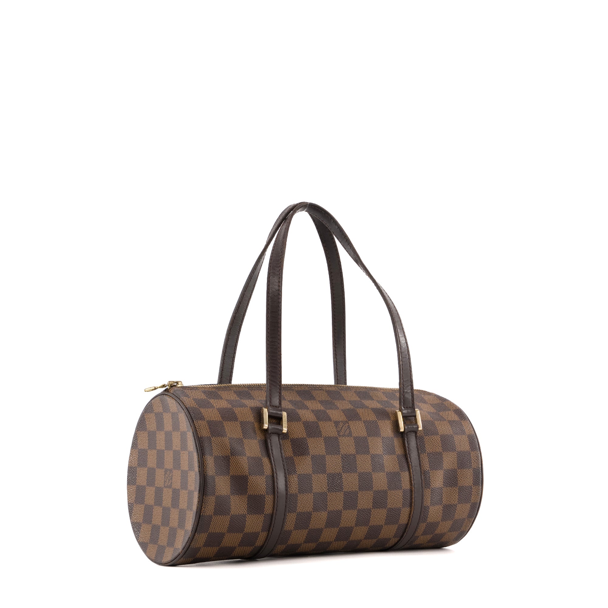 LOUIS VUITTON - Sac à main Papillon Louis Vuitton en toile damier ébène vintage