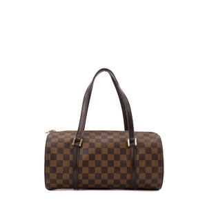 LOUIS VUITTON - Sac à main Papillon Louis Vuitton en toile damier ébène vintage