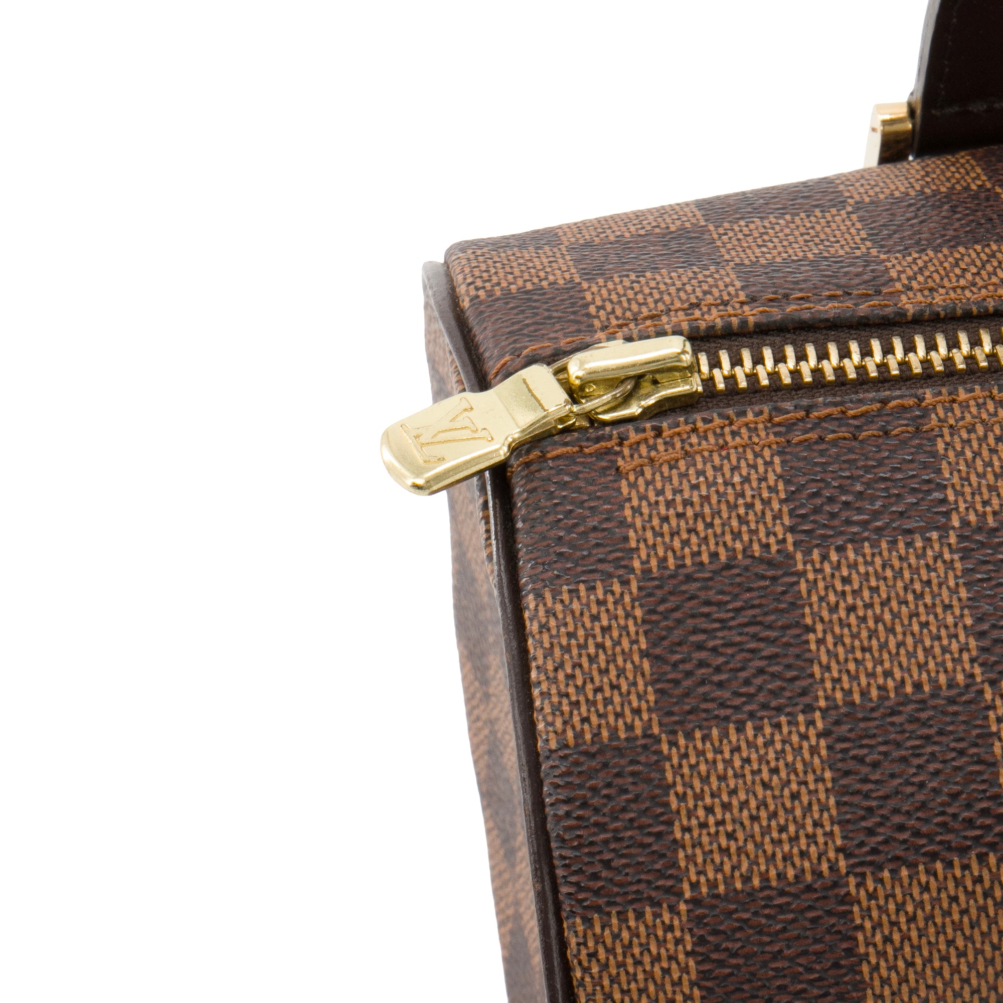 LOUIS VUITTON - Sac à main Papillon Louis Vuitton en toile enduite damier ébène