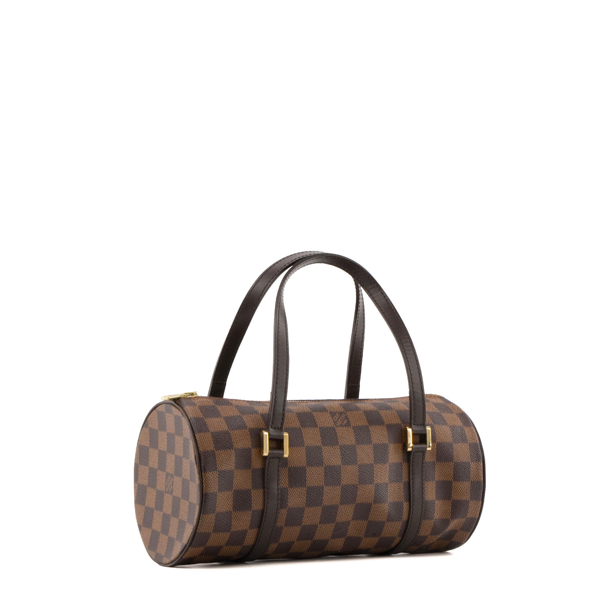 LOUIS VUITTON - Sac à main Papillon Louis Vuitton en toile enduite damier ébène
