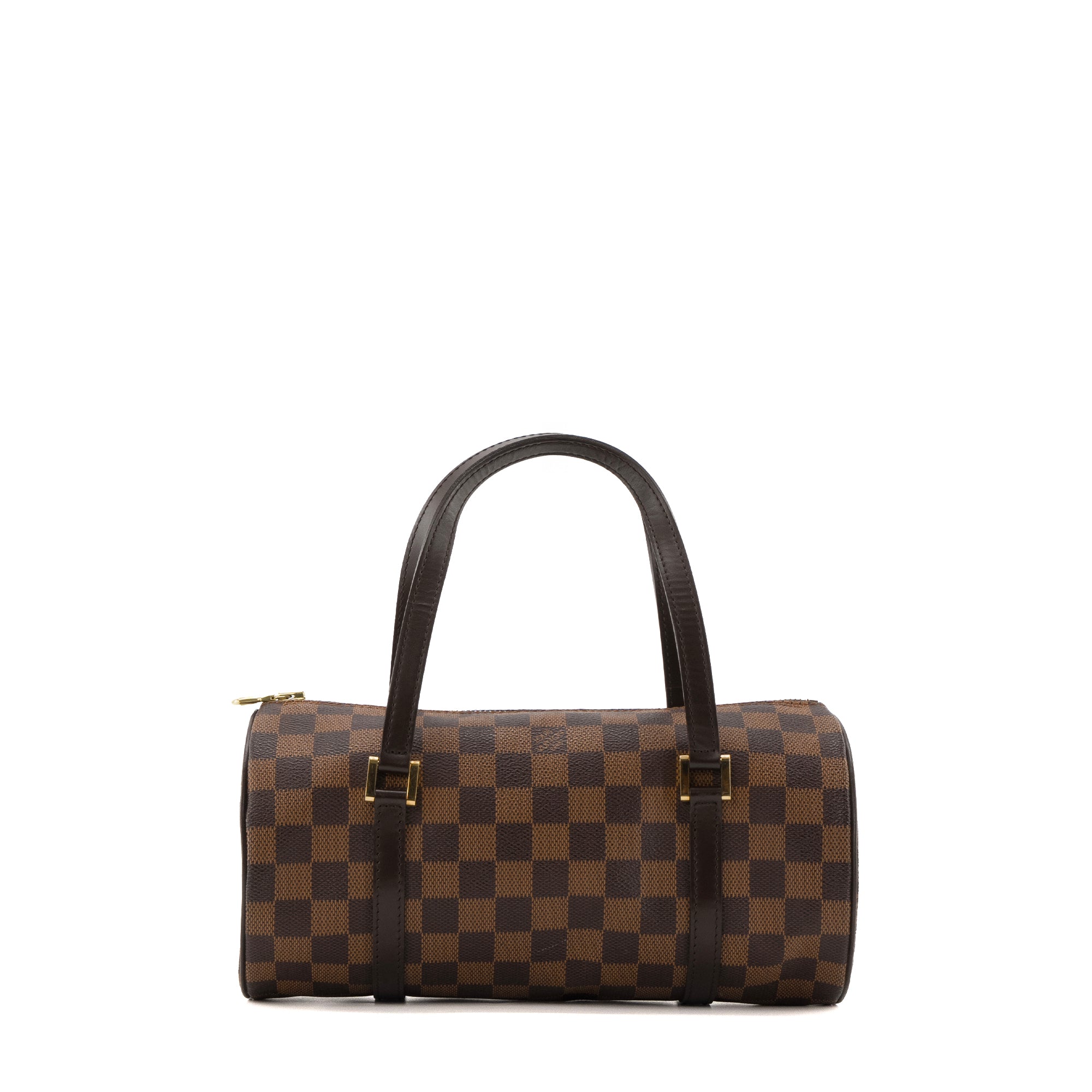 LOUIS VUITTON - Sac à main Papillon Louis Vuitton en toile enduite damier ébène