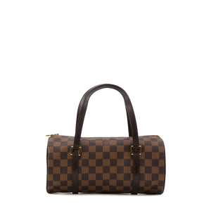 LOUIS VUITTON - Sac à main Papillon Louis Vuitton en toile enduite damier ébène