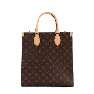LOUIS VUITTON - Sac à main Plat MM Louis Vuitton  toile enduite monogrammée