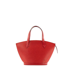 LOUIS VUITTON - Sac à main Saint Jacques Louis Vuitton en cuir épi rouge vintage