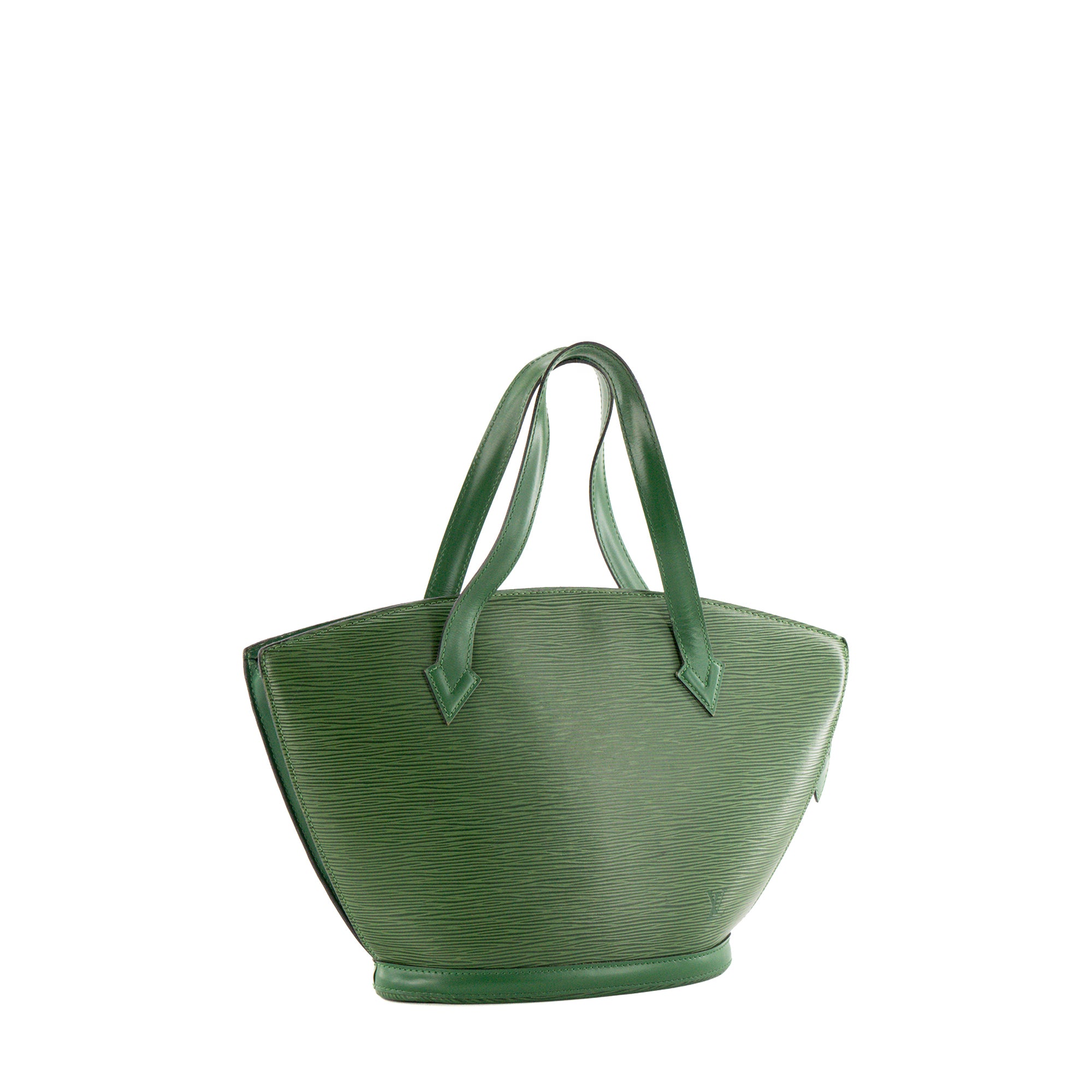LOUIS VUITTON - Sac à main Saint Jacques Louis Vuitton en cuir épi vert vintage