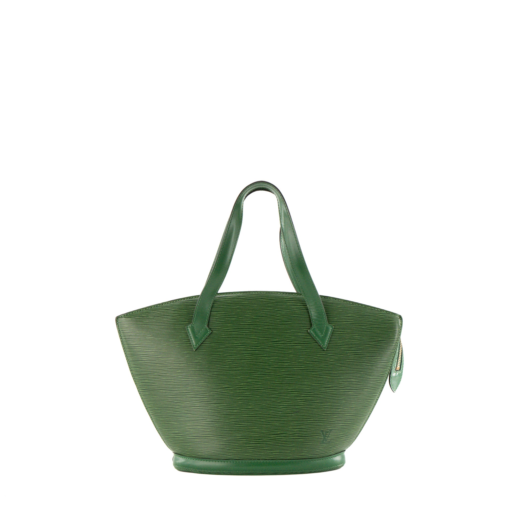 LOUIS VUITTON - Sac à main Saint Jacques Louis Vuitton en cuir épi vert vintage
