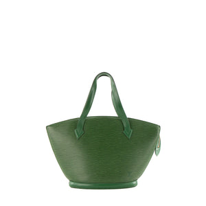 LOUIS VUITTON - Sac à main Saint Jacques Louis Vuitton en cuir épi vert vintage