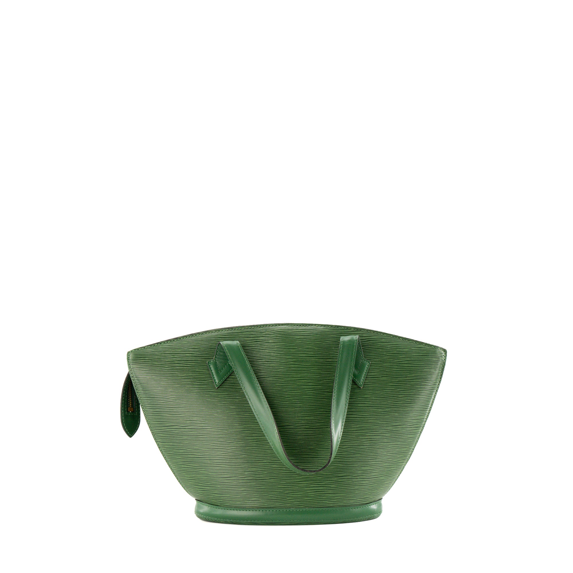 LOUIS VUITTON - Sac à main Saint Jacques Louis Vuitton en cuir épi vert vintage