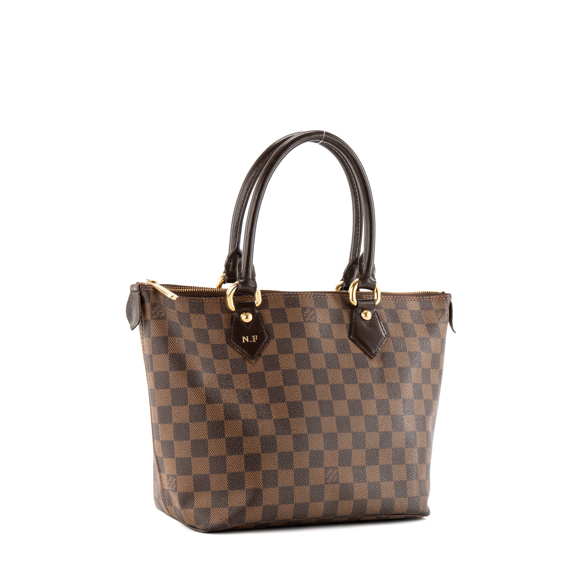 LOUIS VUITTON - Sac à main Saleya Louis Vuitton en toile enduite damier ébène