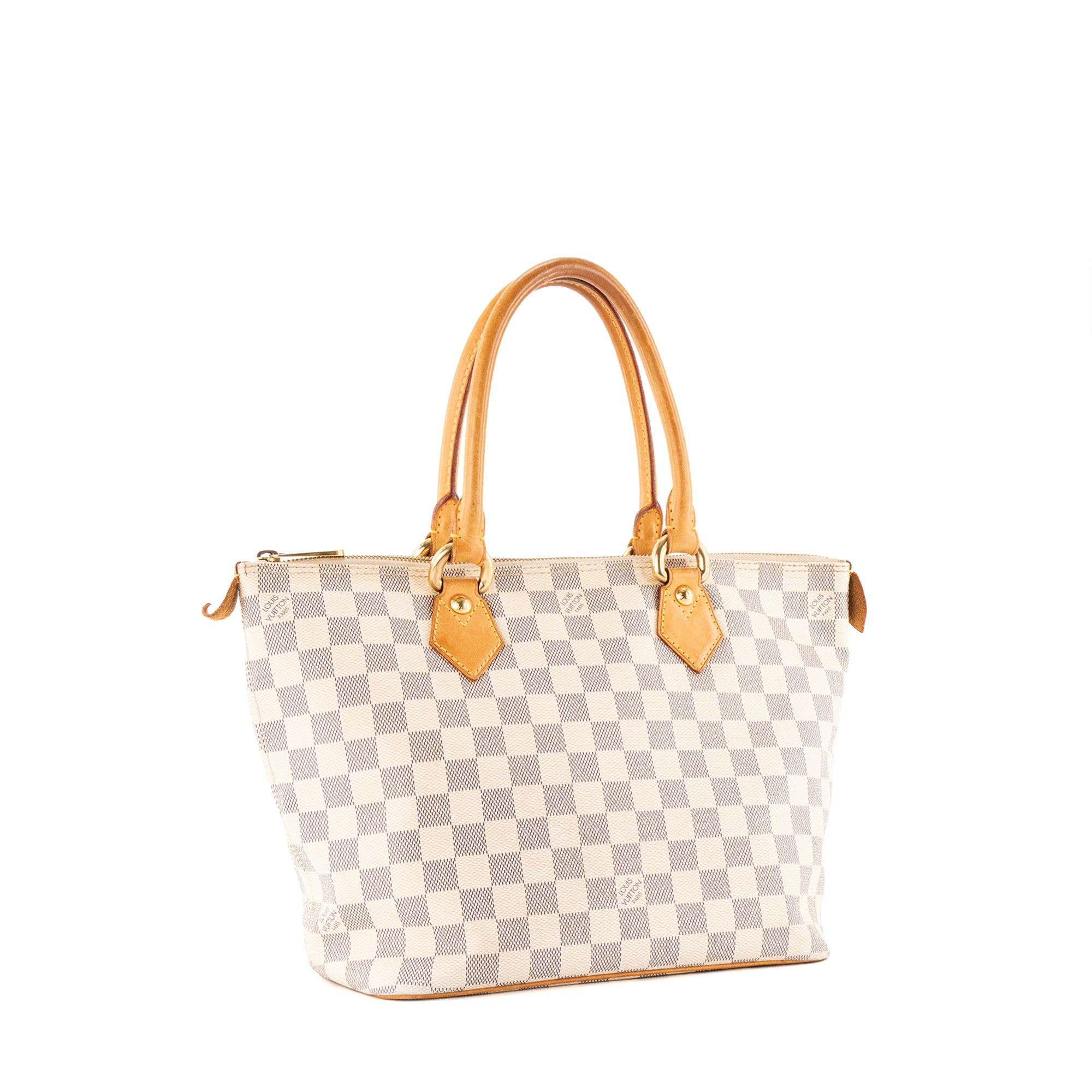 LOUIS VUITTON - Sac à main Saleya Louis Vuitton en toile enduite damier azur vintage