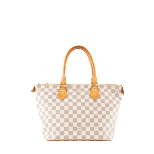 LOUIS VUITTON - Sac à main Saleya Louis Vuitton en toile enduite damier azur vintage