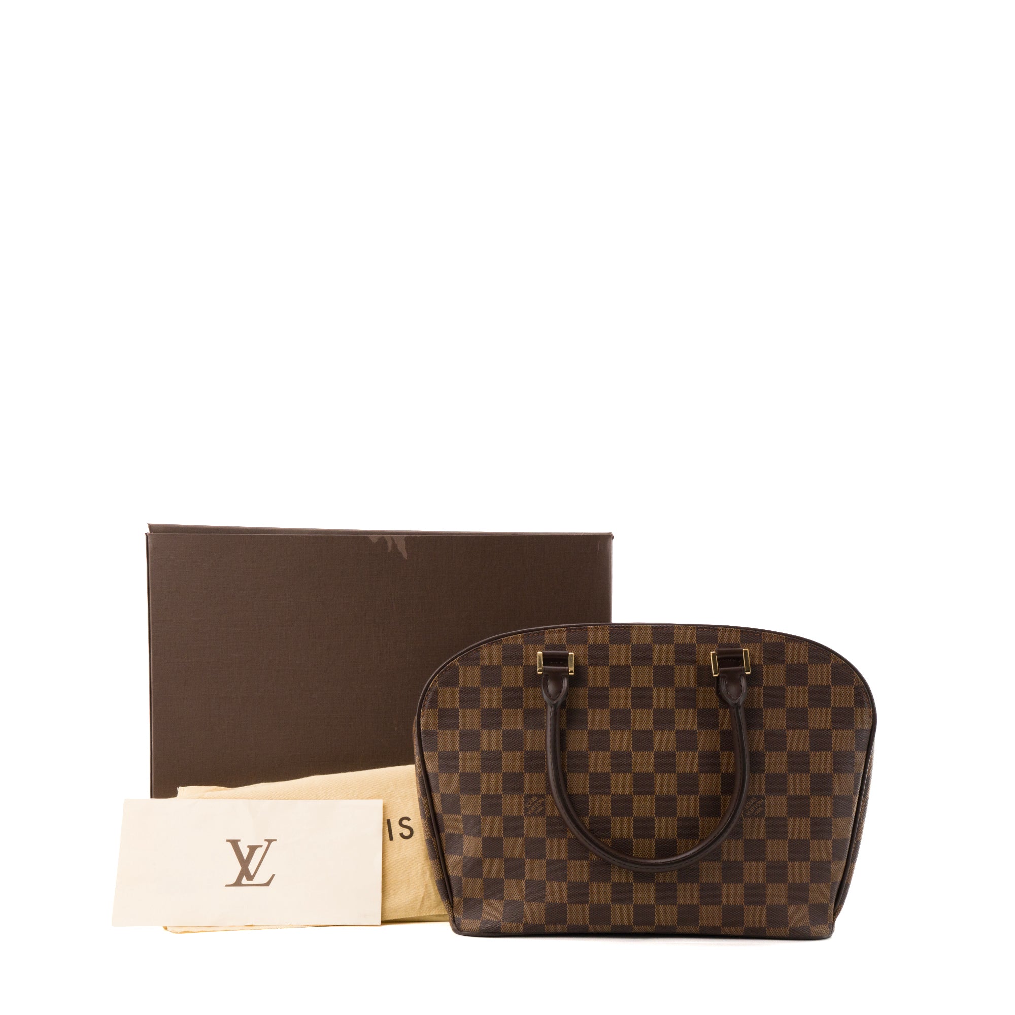 LOUIS VUITTON - Sac à main Sarria Louis Vuitton en toile damier ébène