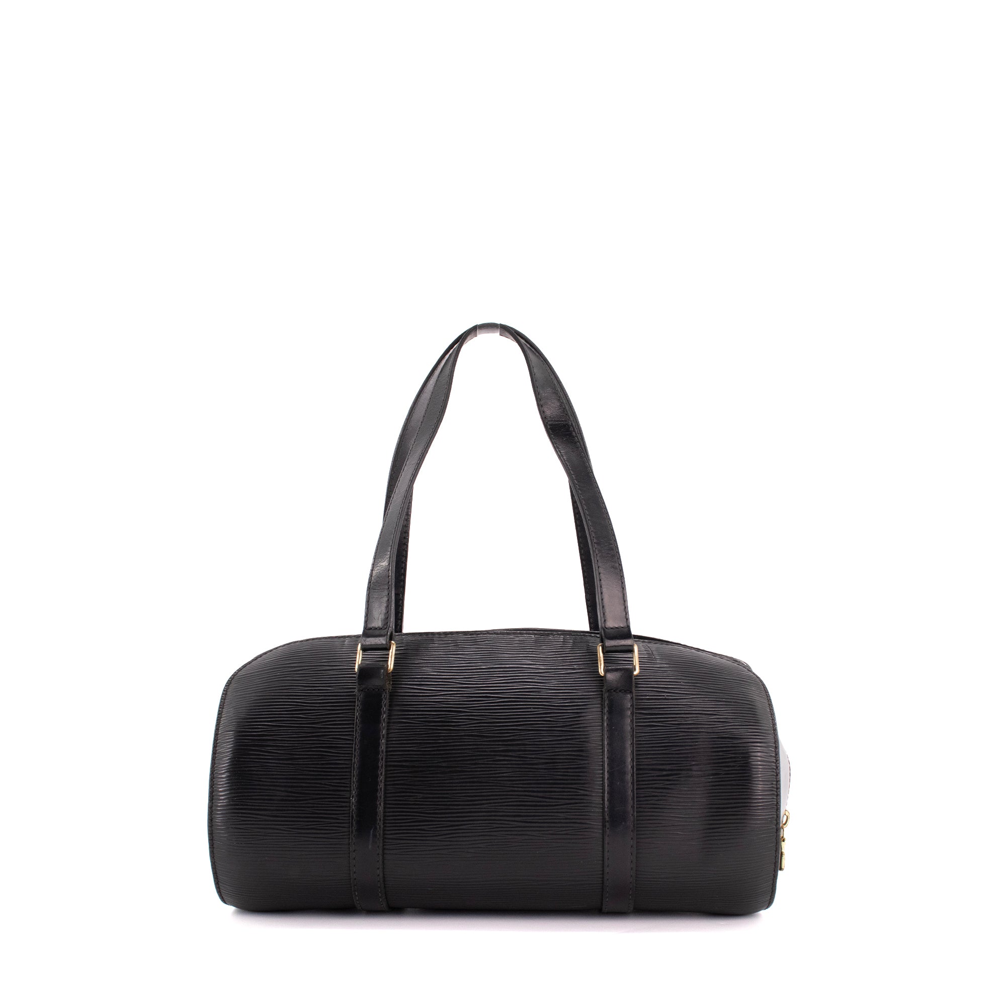 LOUIS VUITTON - Sac à main Soufflot Louis Vuitton en cuir épi noir