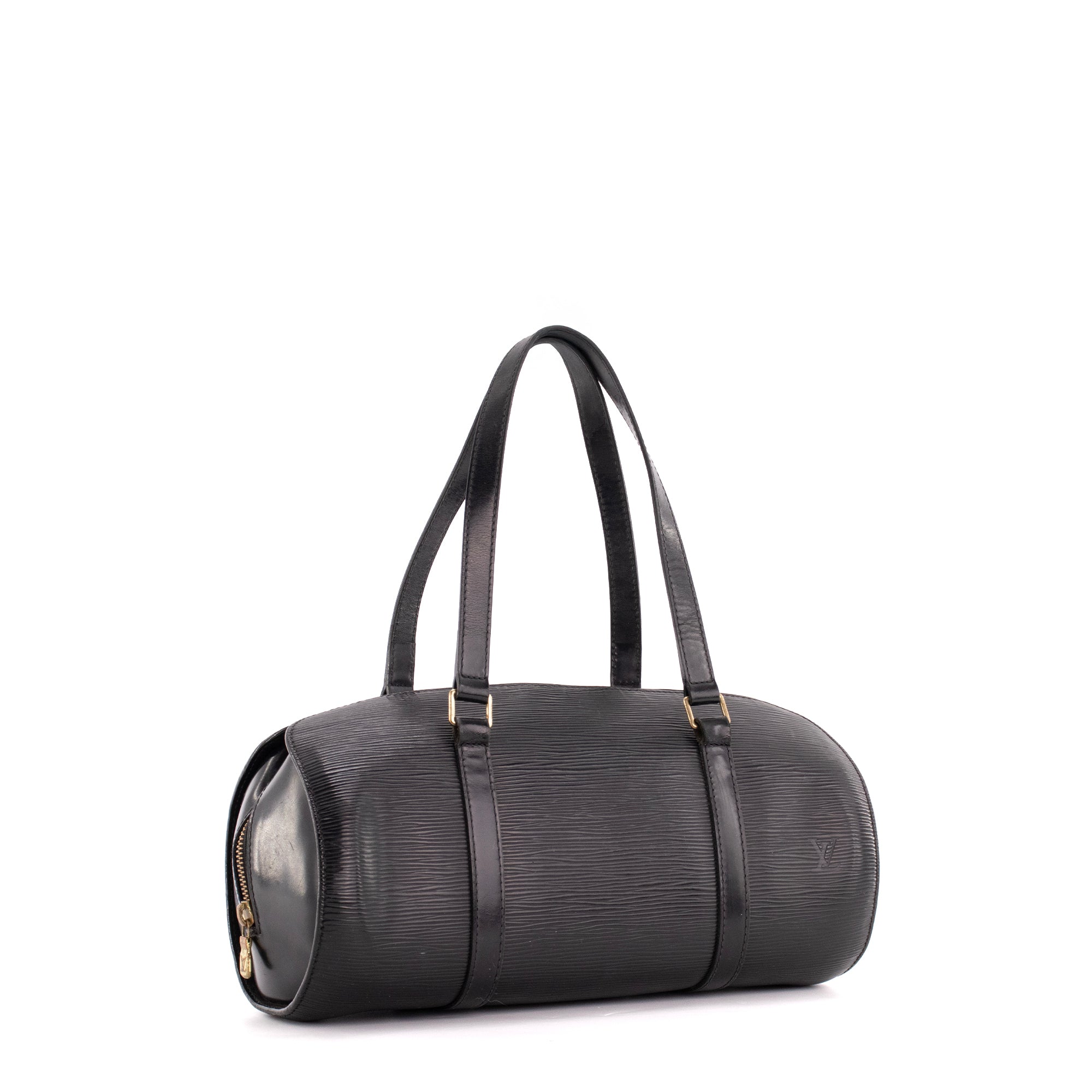 LOUIS VUITTON - Sac à main Soufflot Louis Vuitton en cuir épi noir