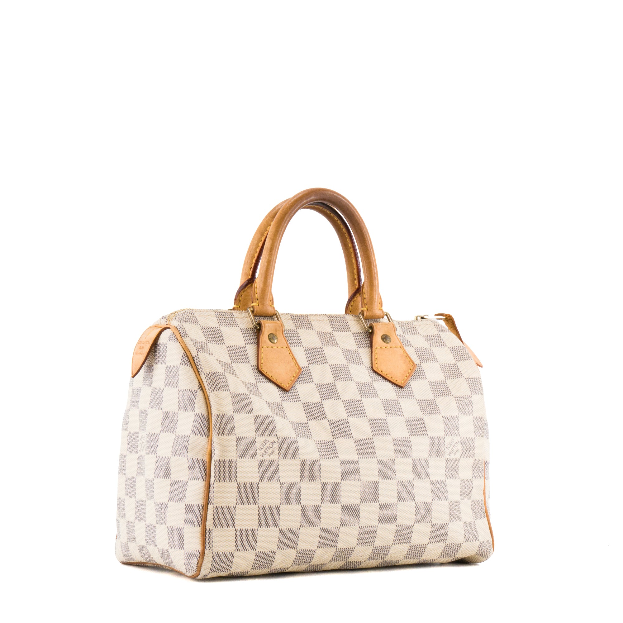LOUIS VUITTON - Sac à main Speedy 25 Louis Vuitton en toile enduite damier azur