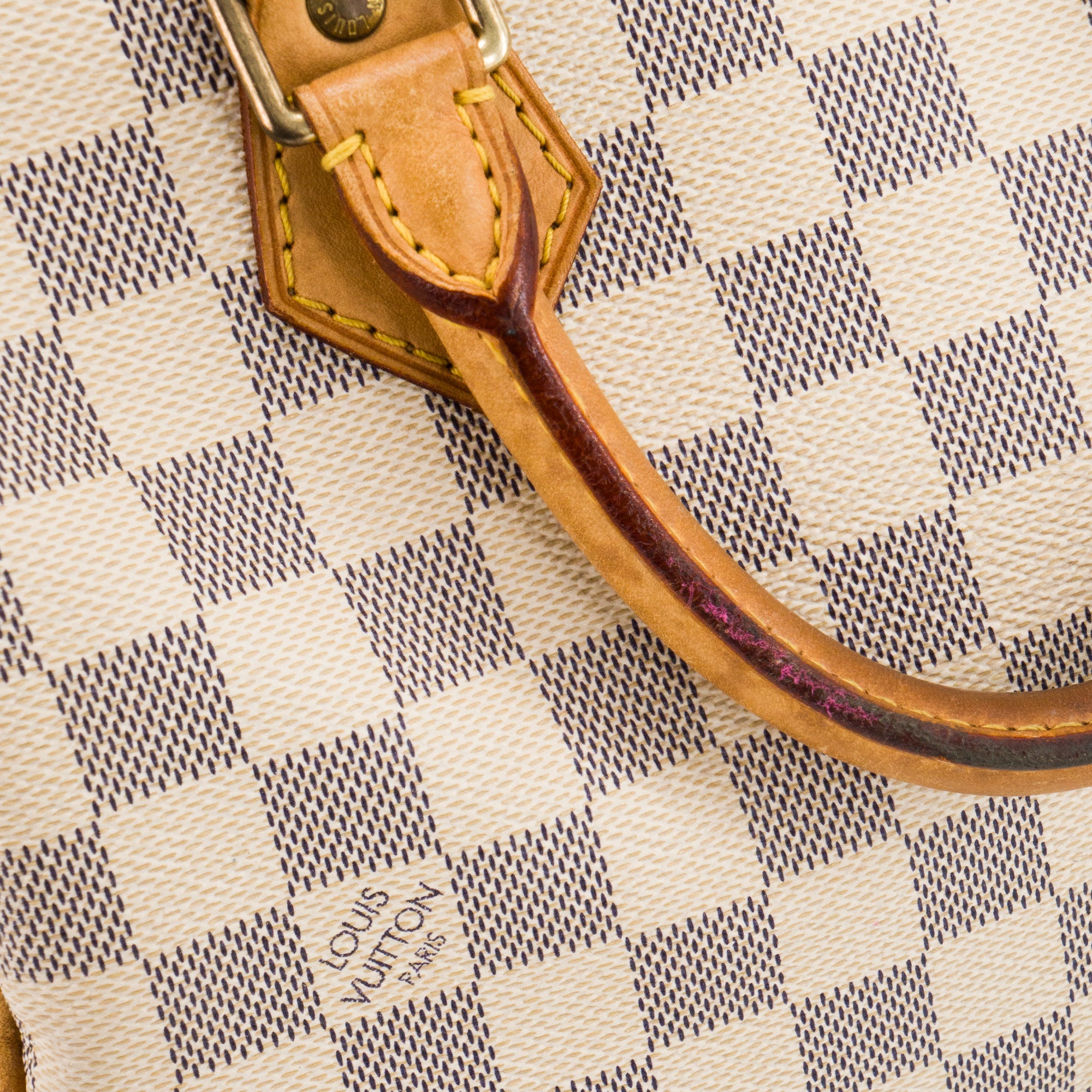 LOUIS VUITTON - Sac à main Speedy 25 Louis Vuitton en toile enduite damier azur