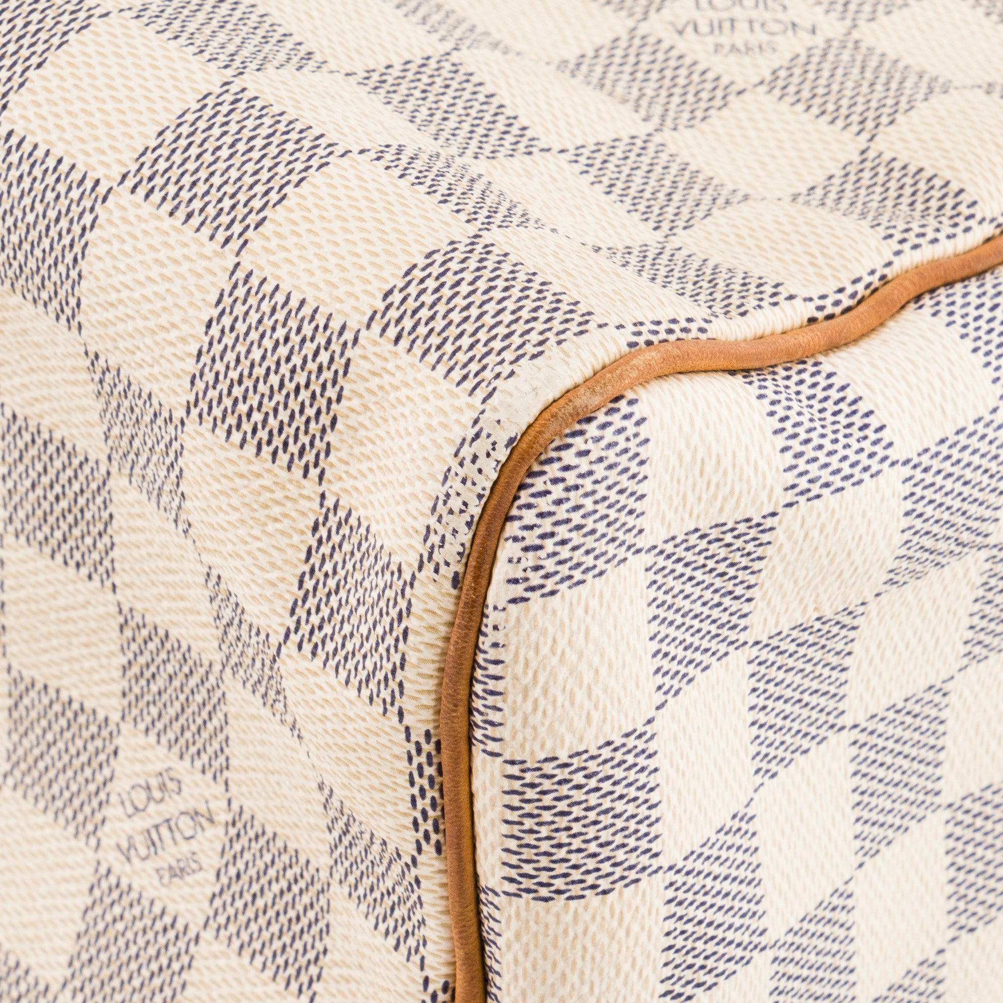 LOUIS VUITTON - Sac à main Speedy 25 Louis Vuitton en toile enduite damier azur