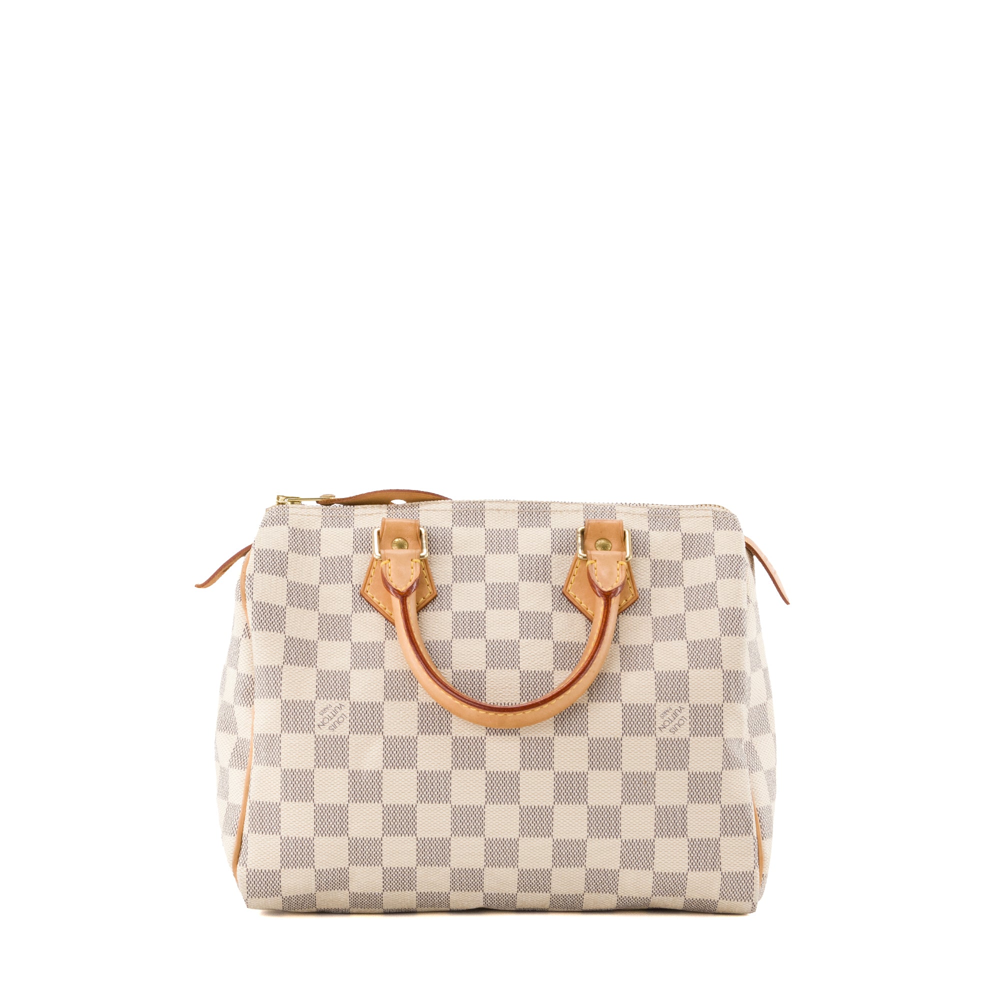 LOUIS VUITTON - Sac à main Speedy 25 Louis Vuitton en toile enduite damier azur