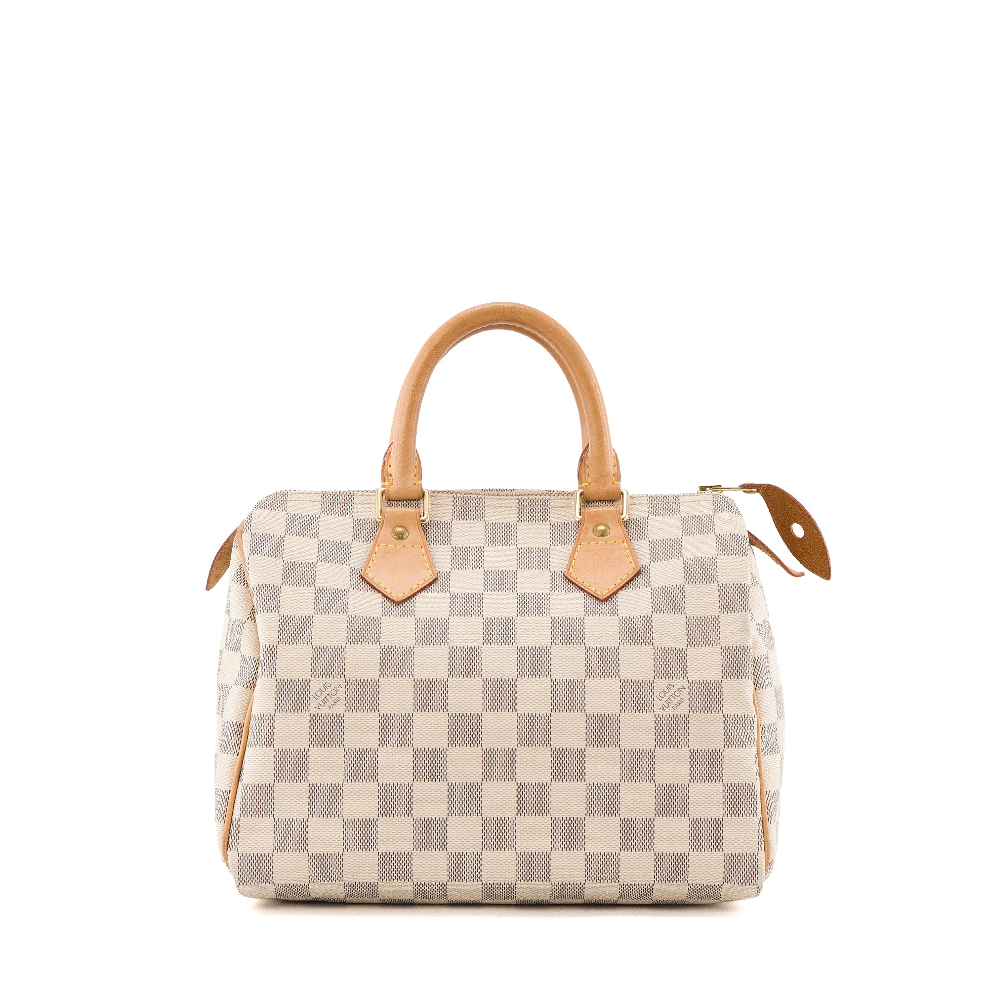 LOUIS VUITTON - Sac à main Speedy 25 Louis Vuitton en toile enduite damier azur