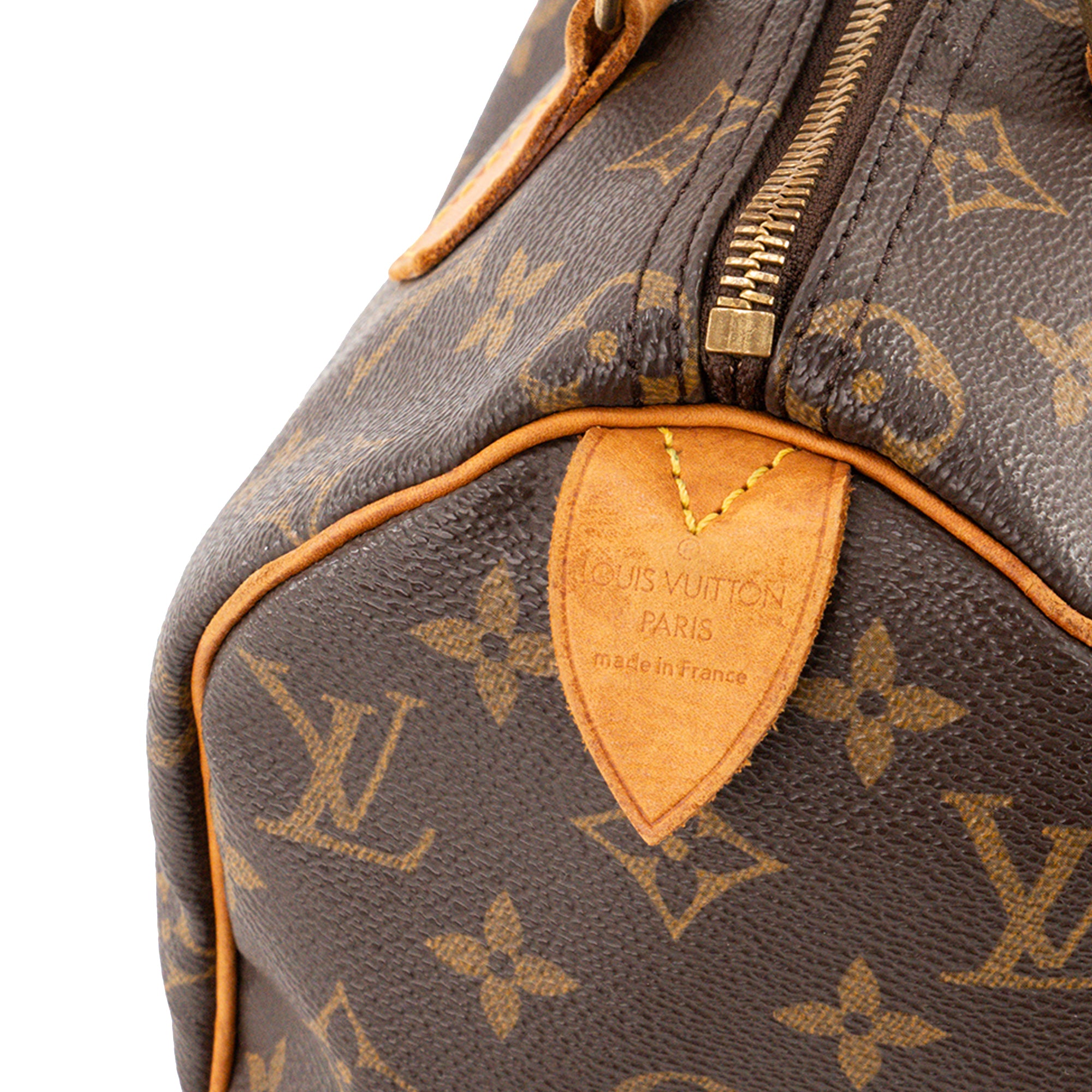 LOUIS VUITTON - Sac à main Speedy 25 Louis Vuitton en toile enduite monogrammée vintage