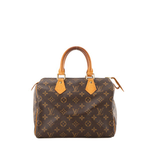 LOUIS VUITTON - Sac à main Speedy 25 Louis Vuitton en toile enduite monogrammée vintage