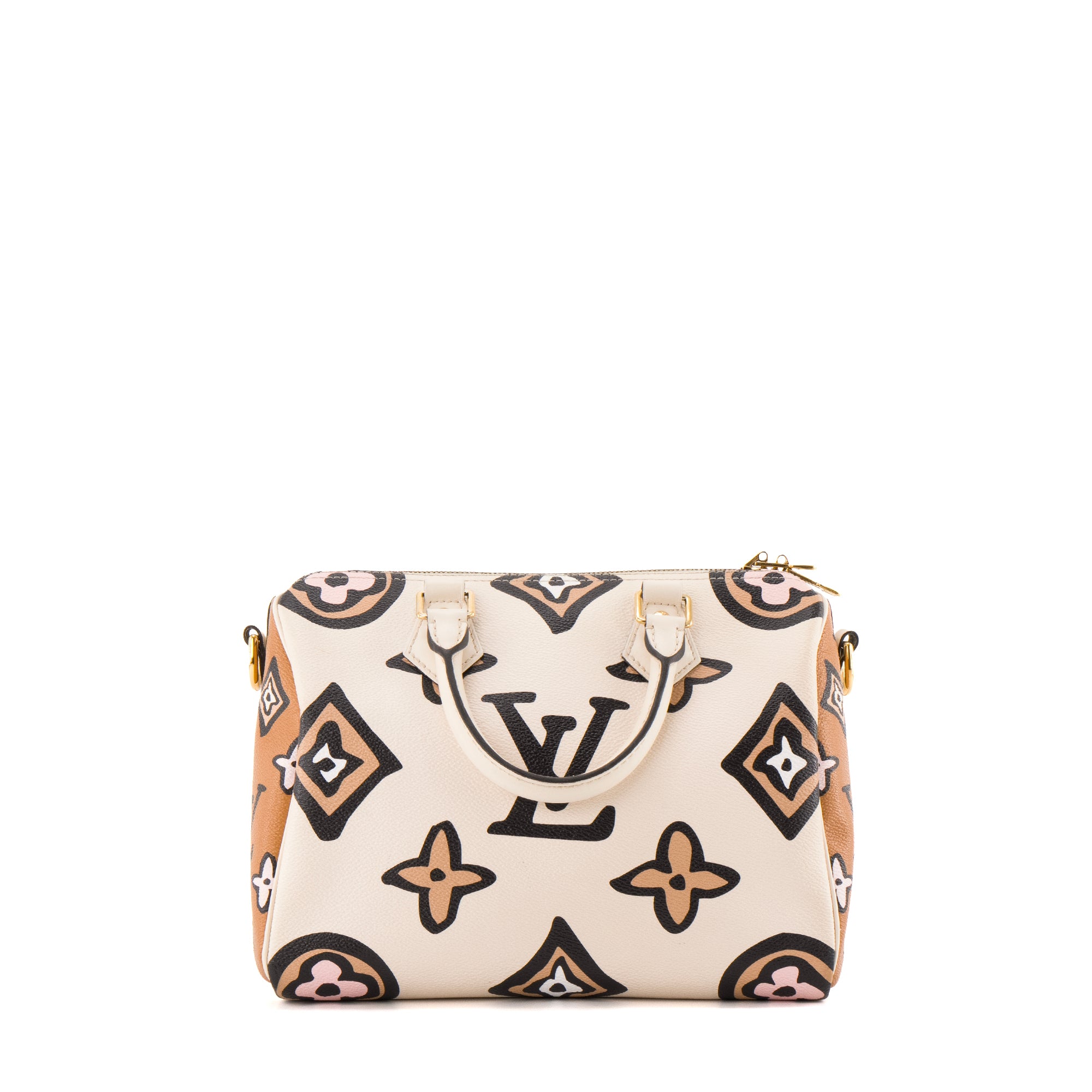 LOUIS VUITTON - Sac à main Speedy 25 Wild at Heart Louis Vuitton en toile enduite monogrammée giant édition limitée