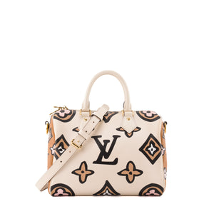 LOUIS VUITTON - Sac à main Speedy 25 Wild at Heart Louis Vuitton en toile enduite monogrammée giant édition limitée