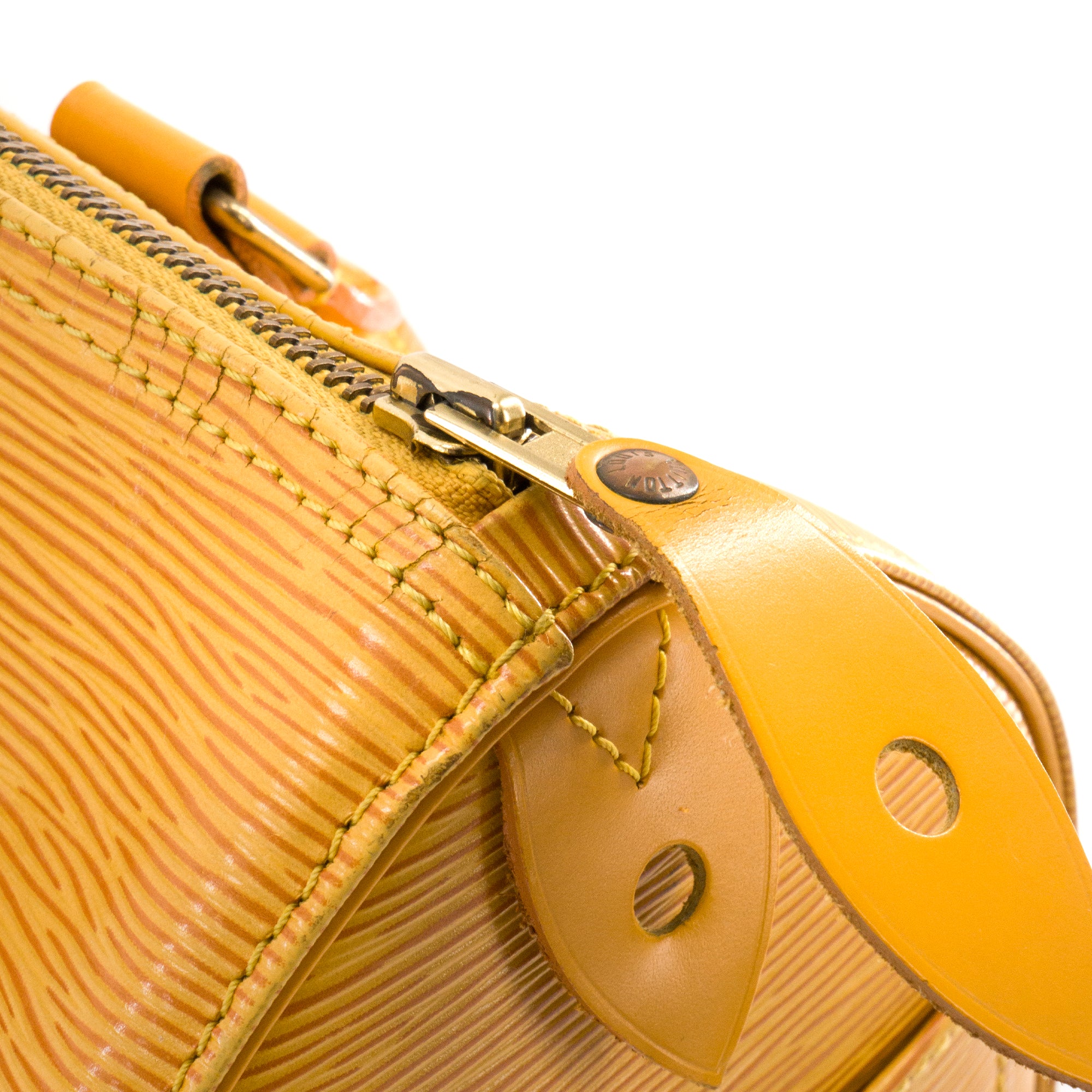 LOUIS VUITTON - Sac à main Speedy 25 Louis Vuitton en cuir épi jaune