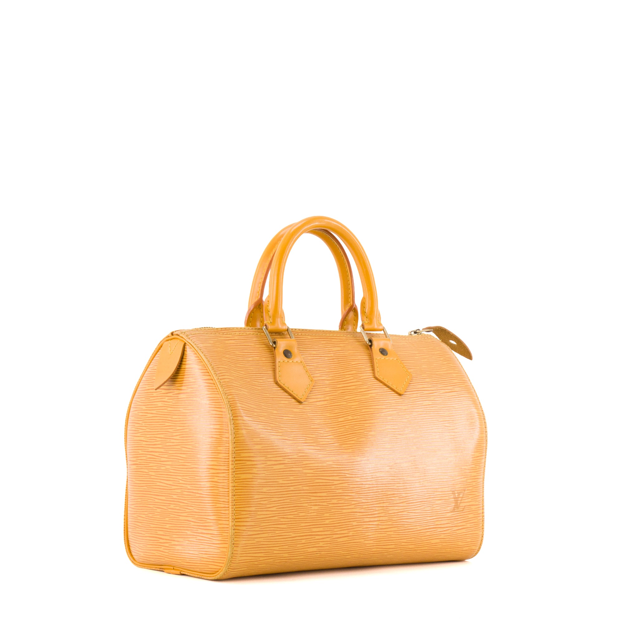 LOUIS VUITTON - Sac à main Speedy 25 Louis Vuitton en cuir épi jaune