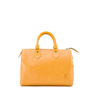 LOUIS VUITTON - Sac à main Speedy 25 Louis Vuitton en cuir épi jaune