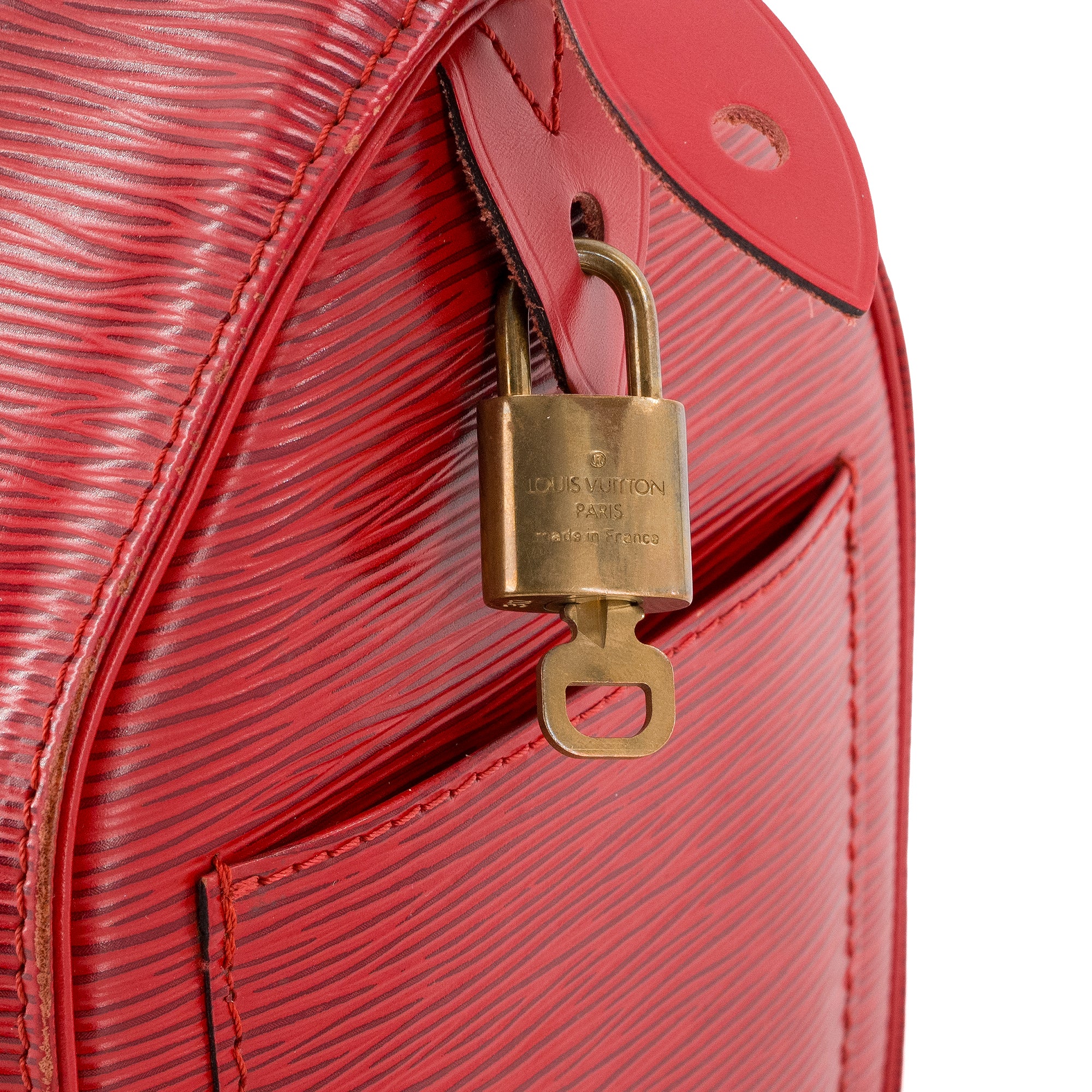 LOUIS VUITTON - Sac à main Speedy 30 Louis Vuitton en cuir épi rouge vintage