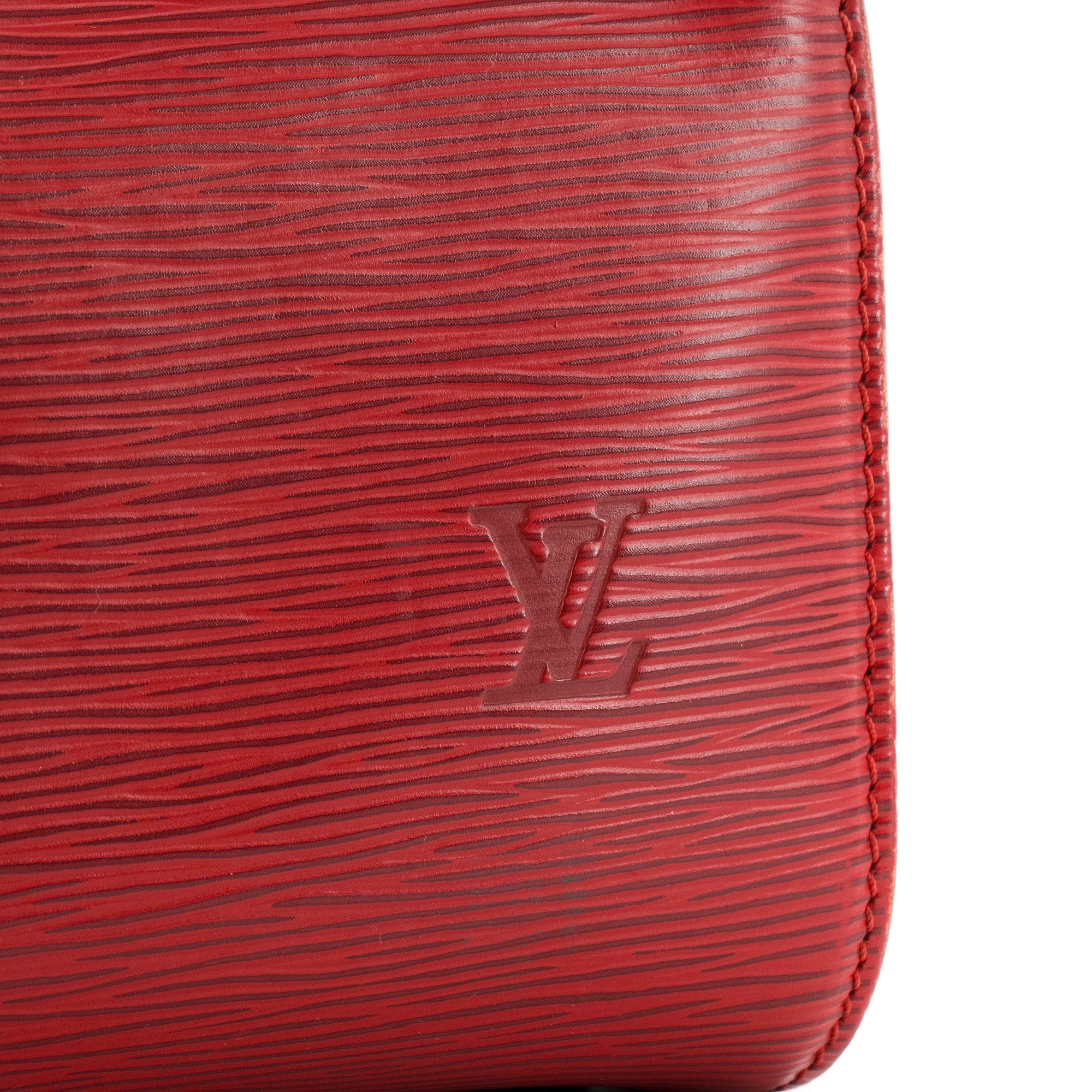 LOUIS VUITTON - Sac à main Speedy 30 Louis Vuitton en cuir épi rouge vintage