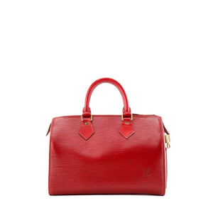 LOUIS VUITTON - Sac à main Speedy 30 Louis Vuitton en cuir épi rouge vintage