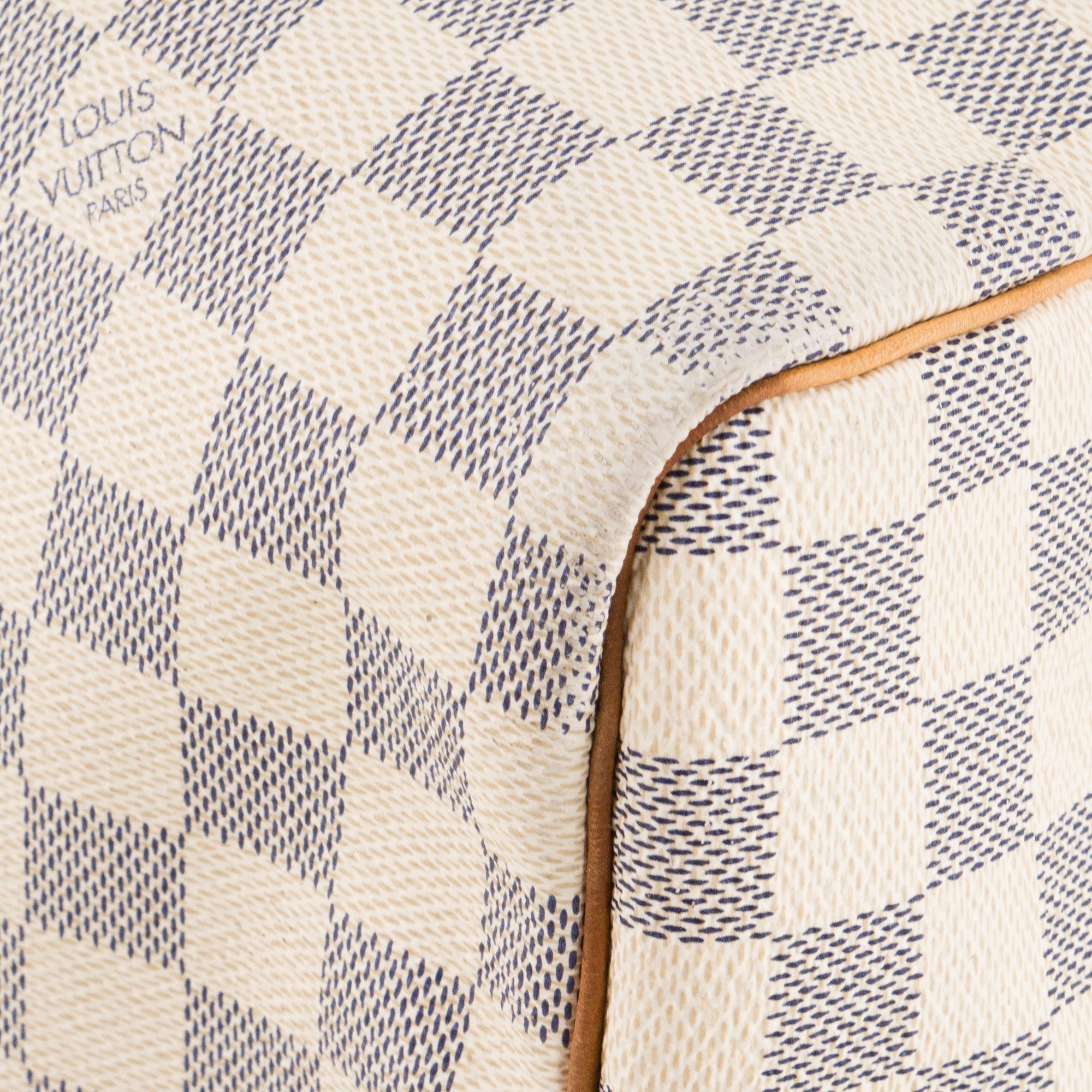 LOUIS VUITTON - Sac à main Speedy 30 Louis Vuitton en toile enduite damier azur