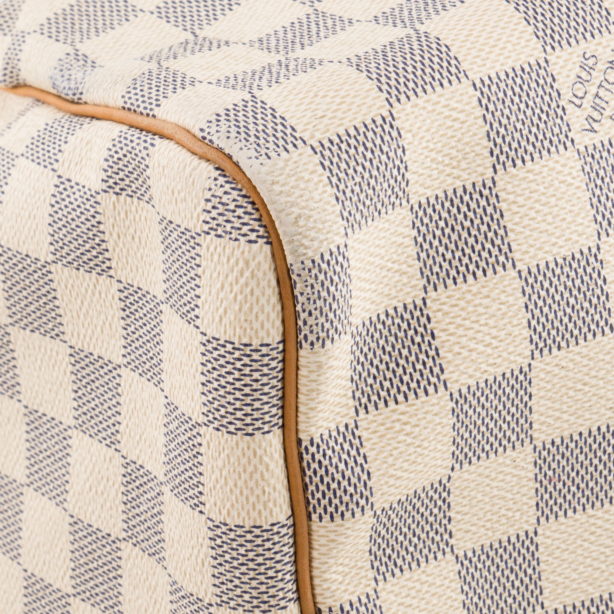 LOUIS VUITTON - Sac à main Speedy 30 Louis Vuitton en toile enduite damier azur