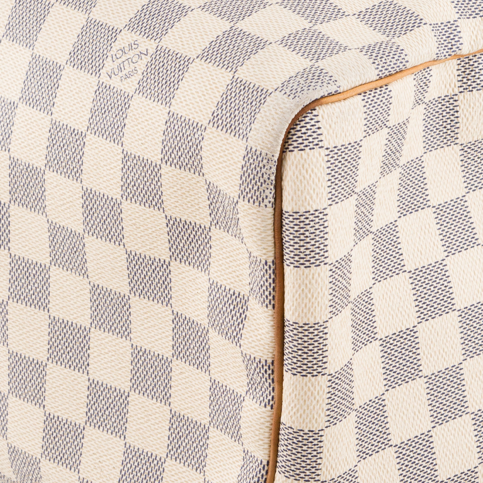 LOUIS VUITTON - Sac à main Speedy 30 Louis Vuitton en toile enduite damier azur