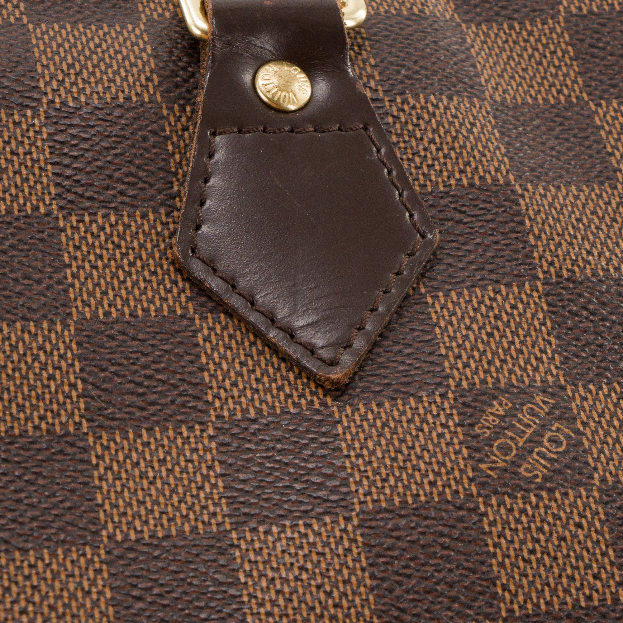 LOUIS VUITTON - Sac à main Speedy 30 Louis Vuitton en toile enduite damier ébène