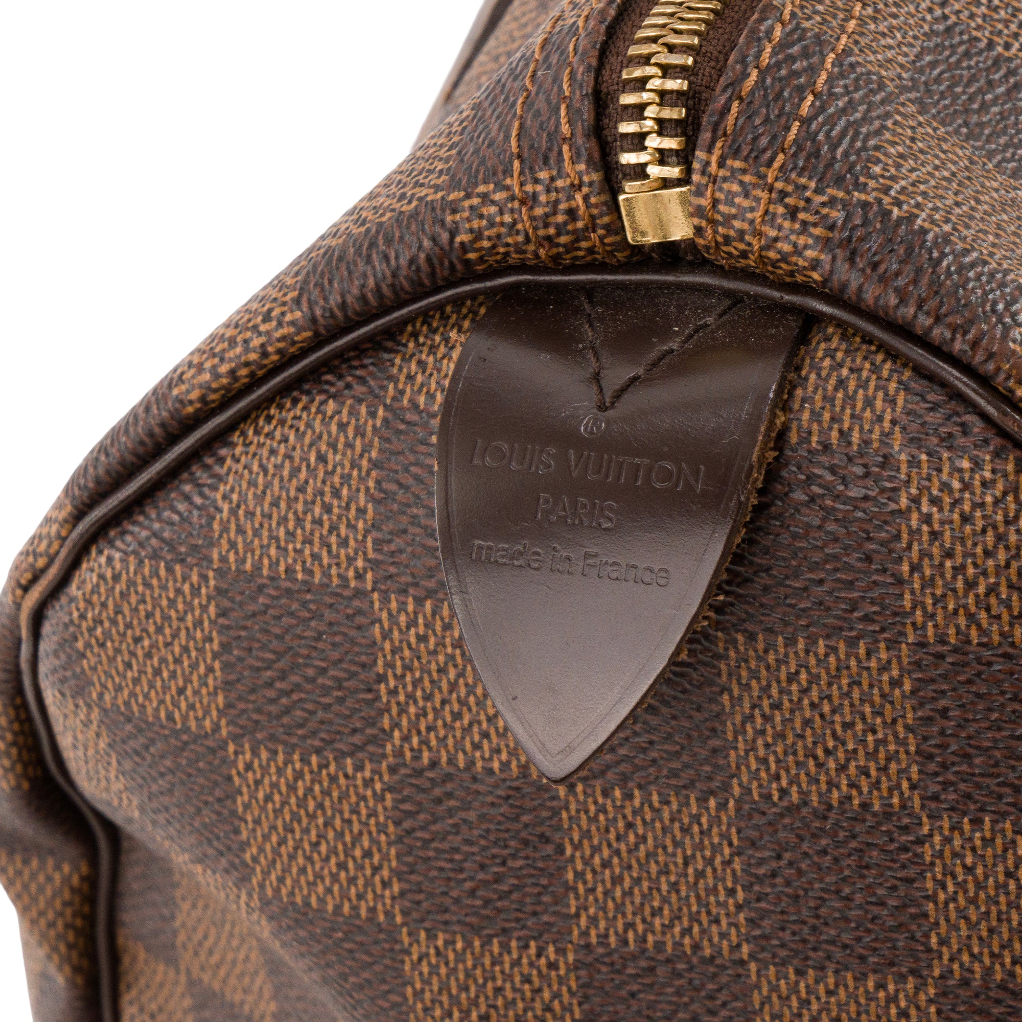 LOUIS VUITTON - Sac à main Speedy 30 Louis Vuitton en toile enduite damier ébène