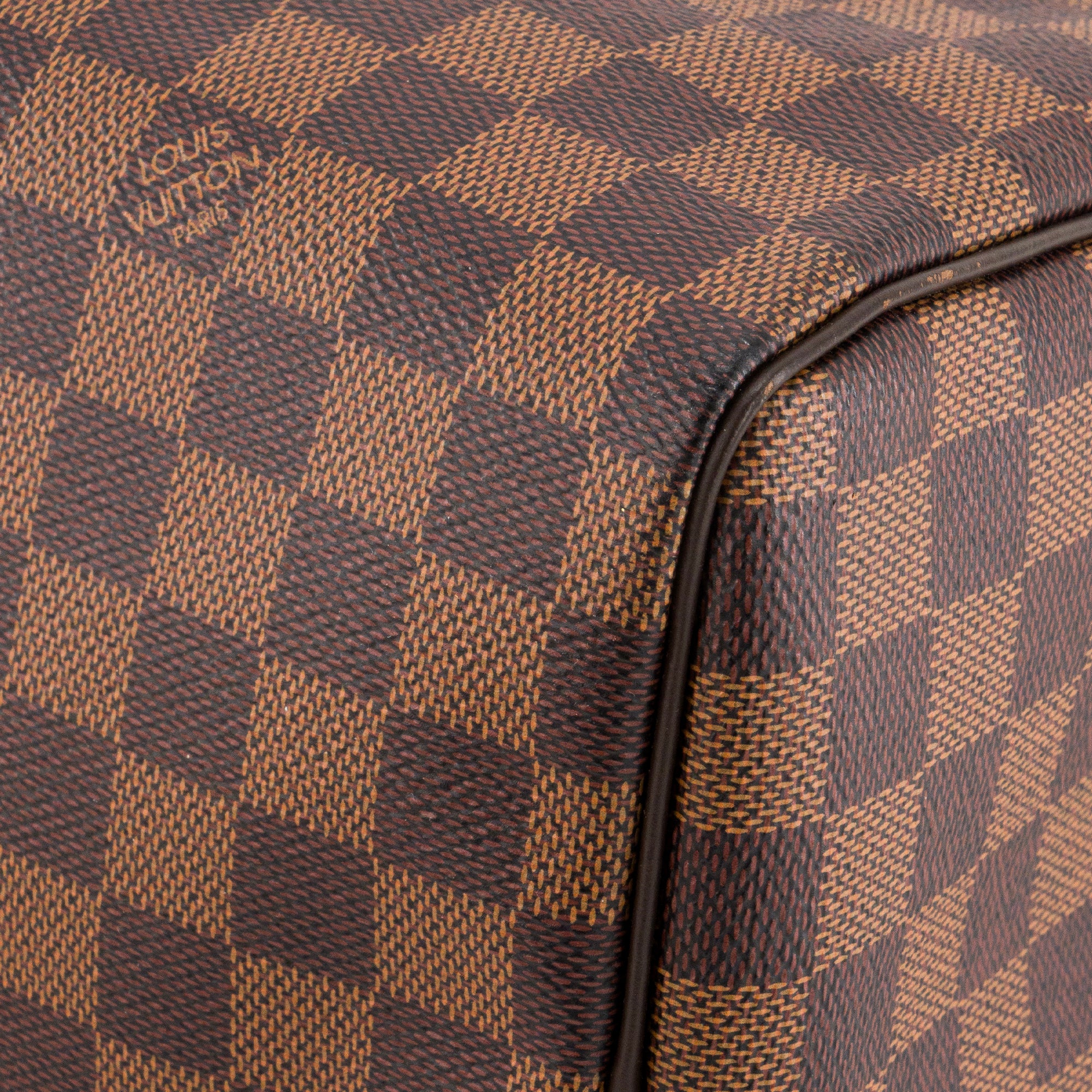 LOUIS VUITTON - Sac à main Speedy 30 Louis Vuitton en toile enduite damier ébène