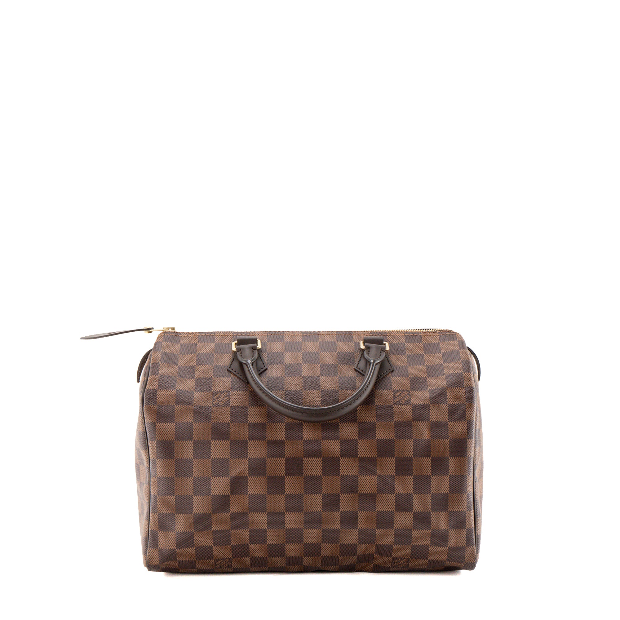 LOUIS VUITTON - Sac à main Speedy 30 Louis Vuitton en toile enduite damier ébène