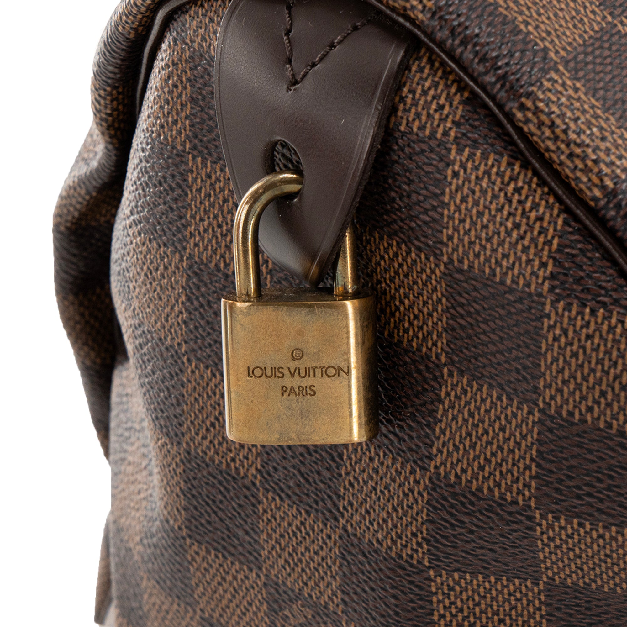 LOUIS VUITTON - Sac à main Speedy 30 Louis Vuitton en toile enduite damier ébène
