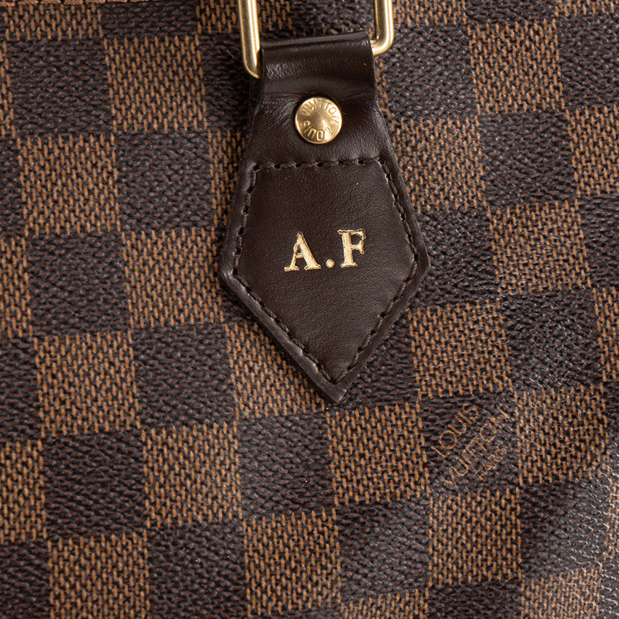 LOUIS VUITTON - Sac à main Speedy 30 Louis Vuitton en toile enduite damier ébène